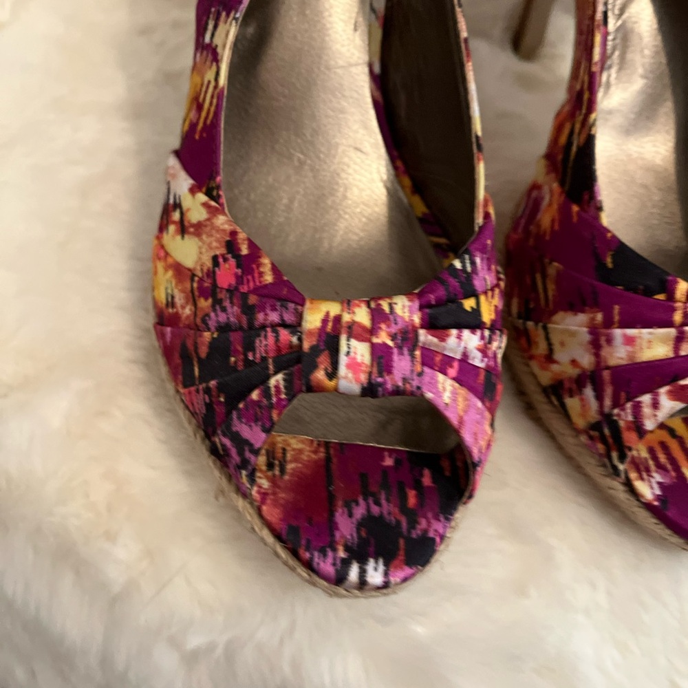 MODA Slingback Peep-Toe Heels - Multi-Color - Size 8.5 - Picture 7 of 13